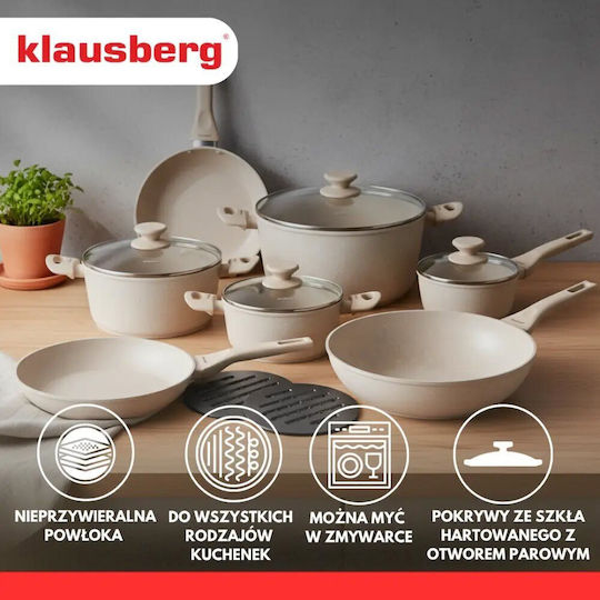 Klausberg Σετ Μαγειρικά Σκεύη από Αλουμίνιο με Αντικολλητική Επίστρωση 6τμχ