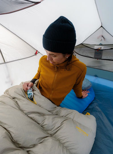 MSR Camping Tent Igloo Mountaineering Green with Double Cloth 4 Seasons for 2 People Waterproof 3000mm 224x264x102cm