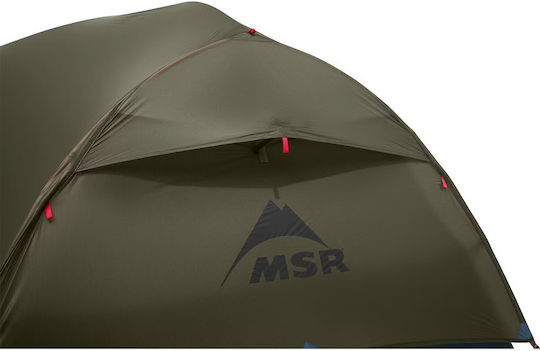 MSR Camping Tent Igloo Mountaineering Green with Double Cloth 4 Seasons for 2 People Waterproof 3000mm 224x264x102cm