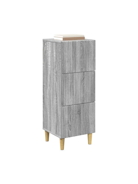 Wooden Storage Drawers with 3 Drawers L33xW34.5xH90cm