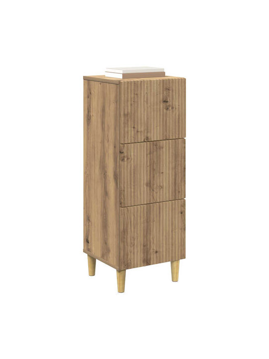 Wooden Storage Drawers with 3 Drawers L33xW34.5xH90cm