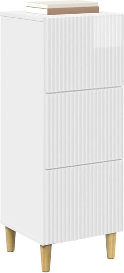 Sertar De Depozitare Din Lemn Cu 3 Sertare M33xL34.5xÎ90cm
