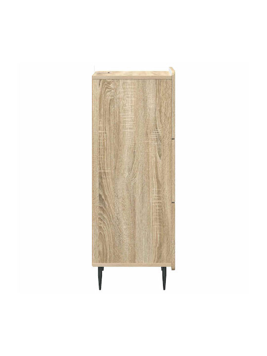 Wooden Storage Drawers with 3 Drawers L33xW34.5xH92cm