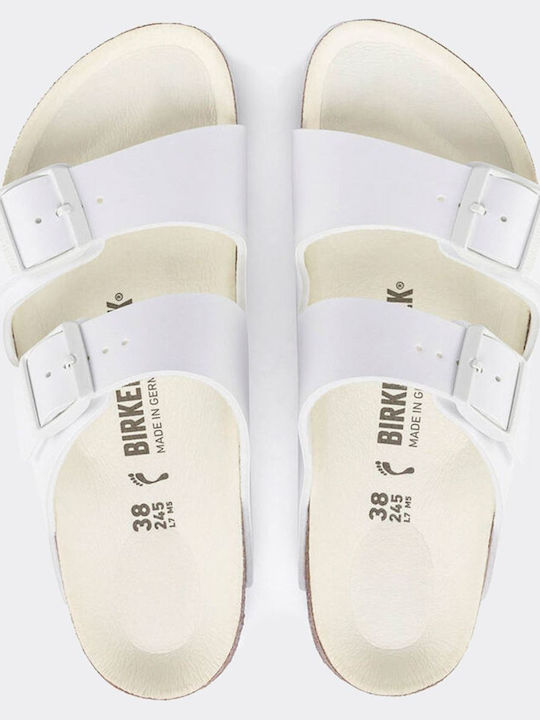 Arizona Birko-Flor Women's Anatomic Sandals White Narrow Fit