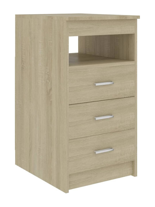 Wooden Storage Drawers Sonoma Oak L40xW50xH76cm