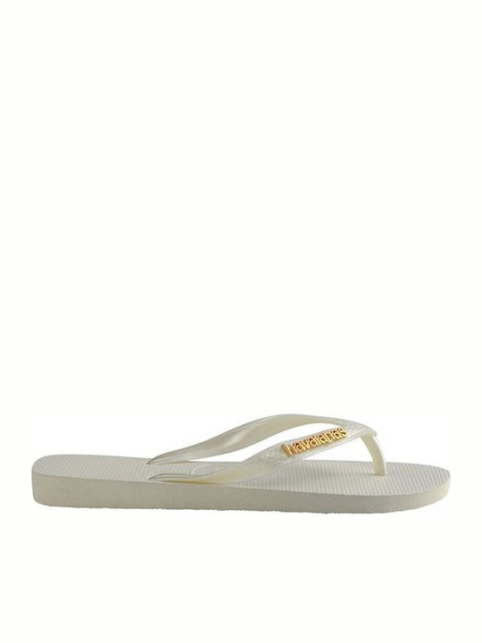 Havaianas Top Logo Metallic Flip Flops Λευκά Havaianas Top Logo Metallic Flip Flops Λευκά
