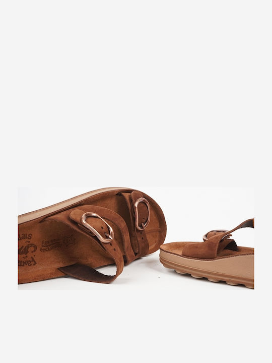 Fantasy Leather Women's Anatomic Sandals Brown