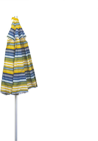 Umbrelă Pliabilă De Plajă Cu Diametru 2m Cu Protecție UV Albastră