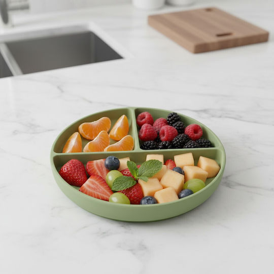 Queen Mother Children's Food Plate Green
