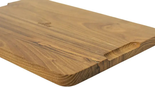 Ξύλινο Πλατώ Σερβιρίσματος Teak Με Αυλάκι 40x28 Εκ.