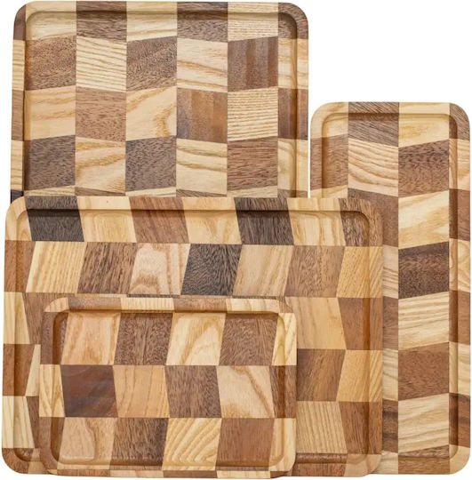 End Grain Servierplatte Hölzernes 38x24cm pl00082.009