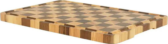 End Grain Wooden Serving Platter 35x24cm pl505.032