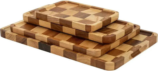 Ξύλινα Ορθογώνια Πιάτα End Grain Ακακίας & Rubberwood Με Τοίχωμα 30x13 Εκ. Ξύλινα Ορθογώνια Πιάτα End Grain Ακακίας & Rubberwood Με Τοίχωμα 30x13 Εκ.