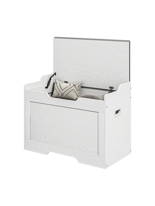 Storage Cabinet Made of Wood and Fabric M75xW40xH56 cm