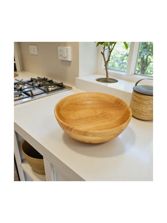 Ξύλινο Μπολ Από Rubberwood 17.7x5.4 Εκ.
