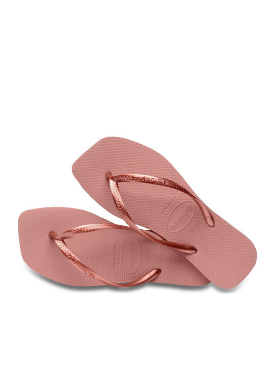 Slim Square Șlapi Deep Pink
