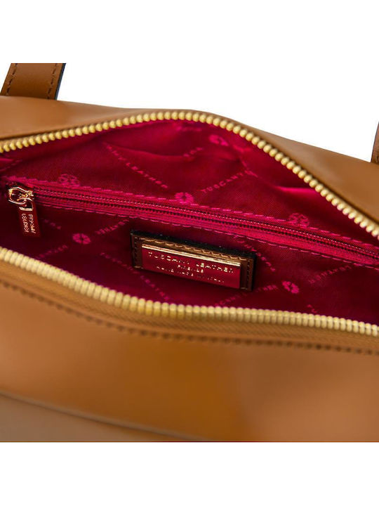 Leather Women's Shoulder Bag Taupe