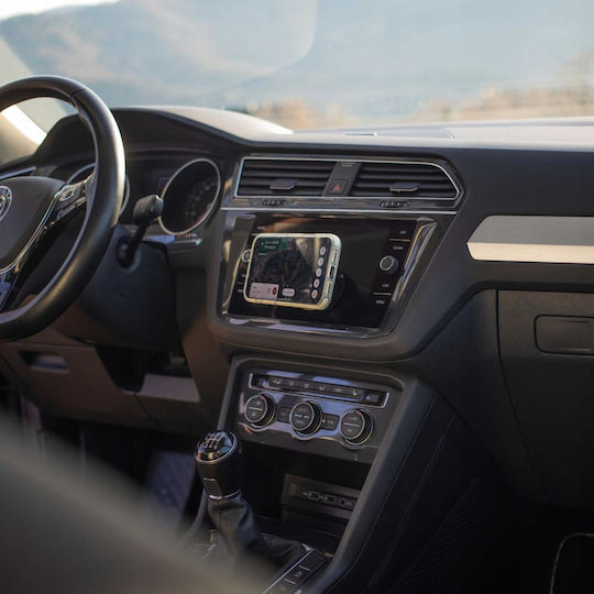 Βάση Κινητών Αυτοκινήτου Spacecase Magauto S4 Βεντούζα & Magsafe Παρμπρίζ Λείες Επιφάνειες Black 5905719133047