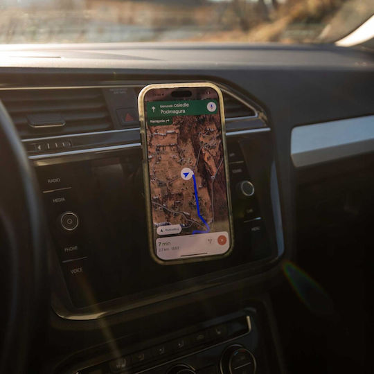 Βάση Κινητών Αυτοκινήτου Spacecase Magauto S4 Βεντούζα & Magsafe Παρμπρίζ Λείες Επιφάνειες Black 5905719133047