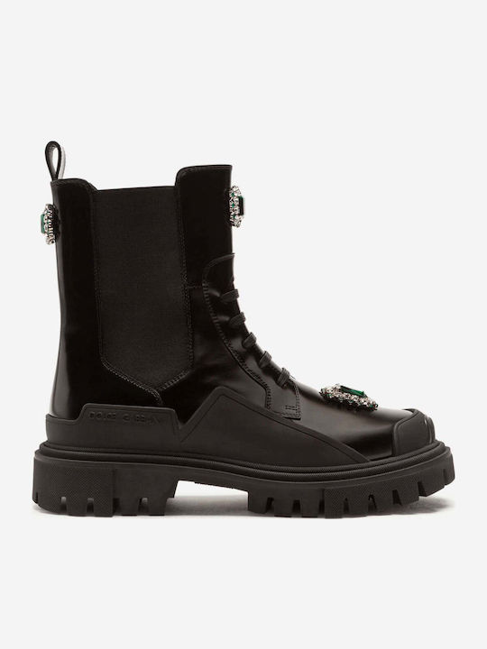Dolce & Gabbana Combat Boots Black
