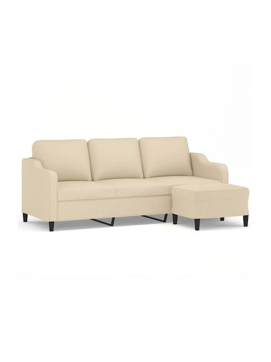 Dreisitzer Sofa Beige 198x77x80cm