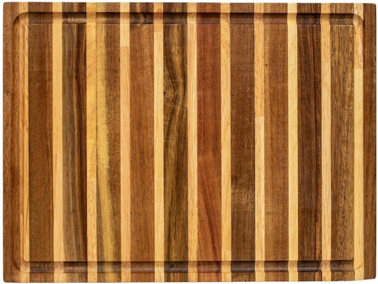 Ξύλινη Επιφάνεια Κοπής Ακακία & Rubberwood 40x30x5 Εκ