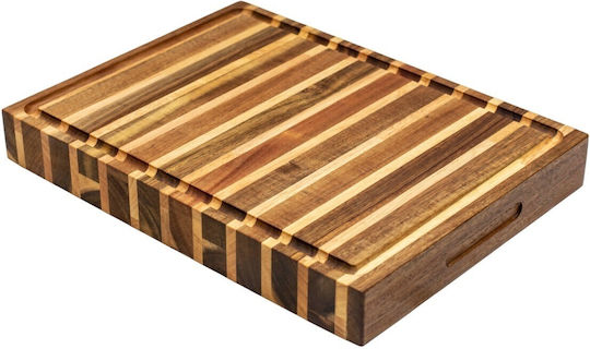 Ξύλινη Επιφάνεια Κοπής Ακακία & Rubberwood 40x30x5 Εκ