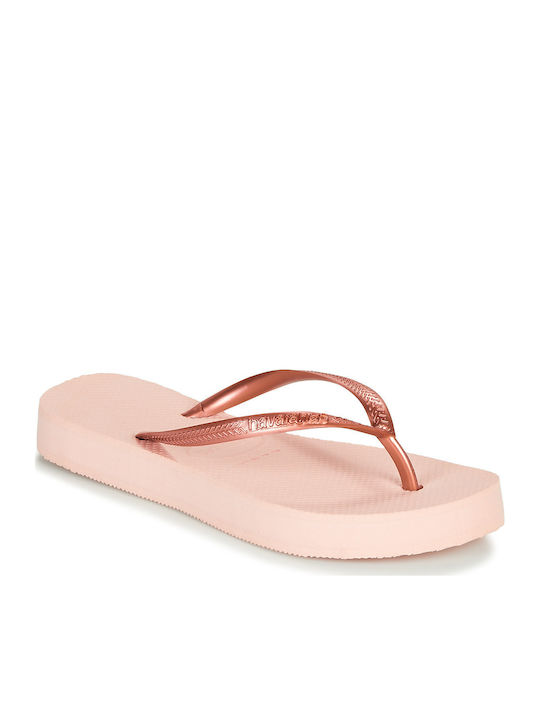 Slim Flatform Women's Flip Flops in Pink Color