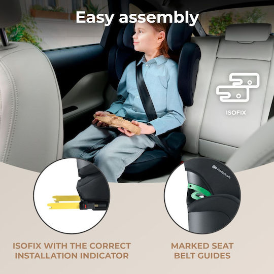 Kinderkraft Xpand 2 Pro Scaun Auto High-back Booster i-Size cu Isofix Graphite Negru
