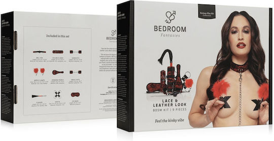 Bedroom Fantasies BDSM Kit In Red Colour 8 Pieces