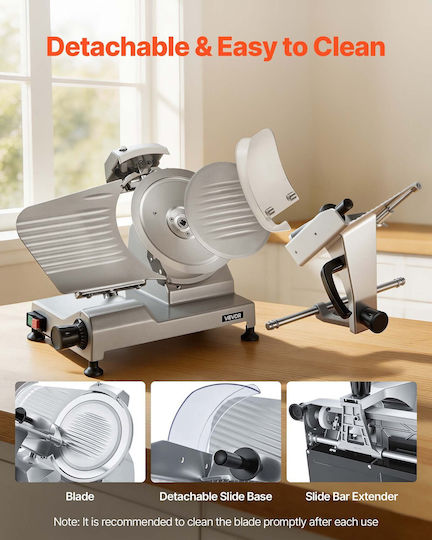 Vevor Ham Slicer With Cutting Disc Blade Diameter 250mm 50x40x36cm