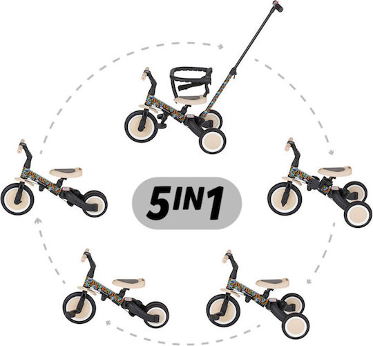 Petite & Mars Turbo Tricicletă Transformabilă cu Mâner pentru Părinți 5 în 1 pentru 1.5+ Ani Negru 613481