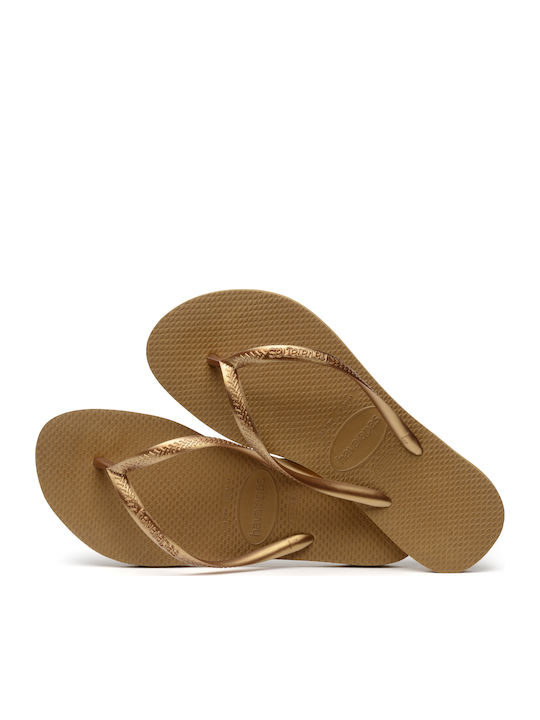 Slim Women's Flip Flops Bronze
