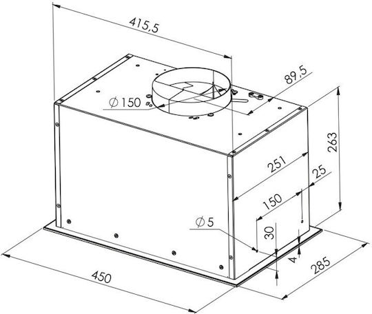MPM Μηχανισμός Απορρόφησης 45cm Λευκός