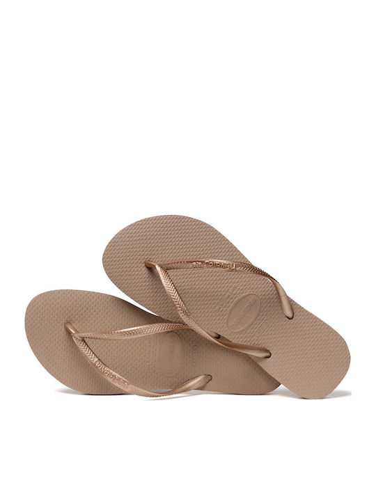 Slim Women's Flip Flops Rose Gold