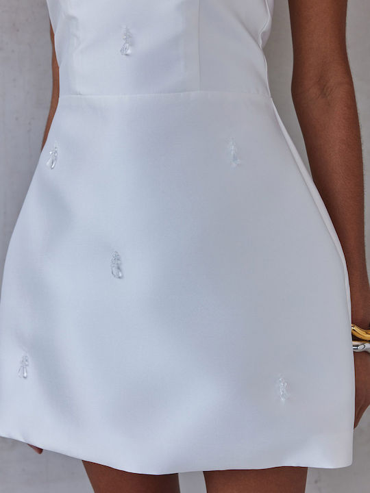 Mini Abendkleid Weiß