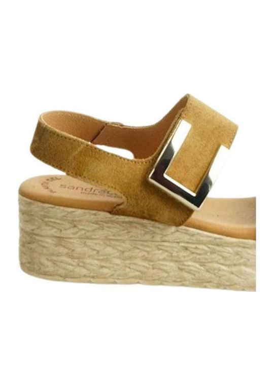 Women's Flat Sandals Flatforms Tabac Brown