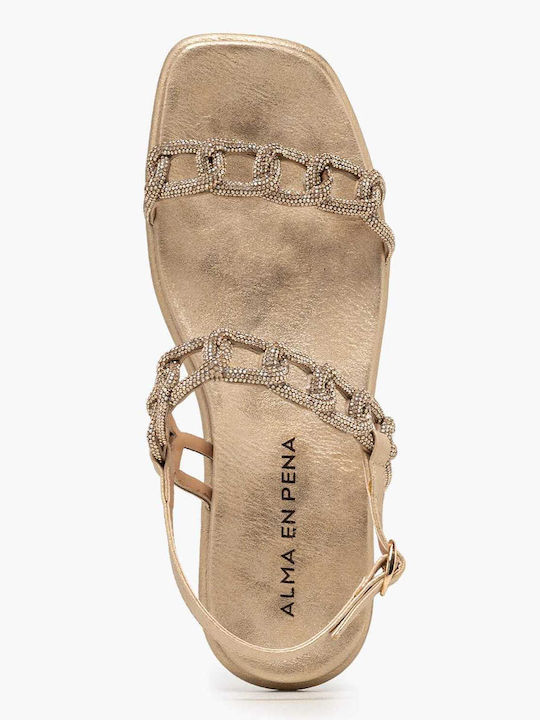 Women's Gold Flat Sandals
