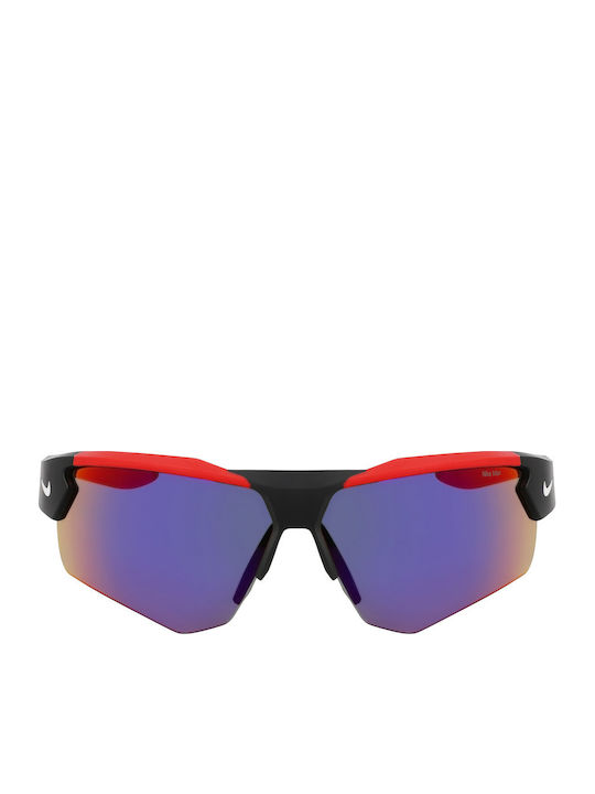 Nike Men's Sunglasses with Red Frame and Multicolour Lens NKEV24037-12