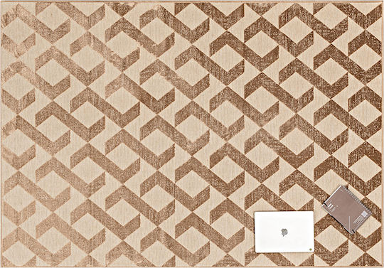 Newplan Lux 2955/74 Rechteckiger Brauner Wohnzimmer Teppich 133x190cm