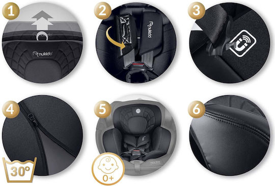 Nukido Aero Kinderautositz i-Size mit ISOfix Schwarz