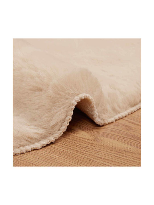 vidaXL Rug Round Brown
