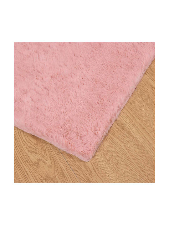 vidaXL Rug Rectangular Pink