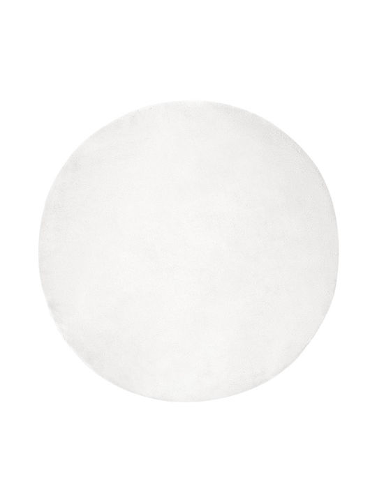 vidaXL Rug Round White