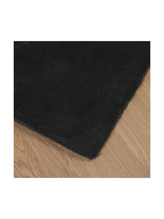 vidaXL Rug Rectangular Black