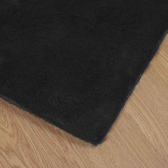 vidaXL Χαλί Ορθογώνιο Μαύρο 200x200cm