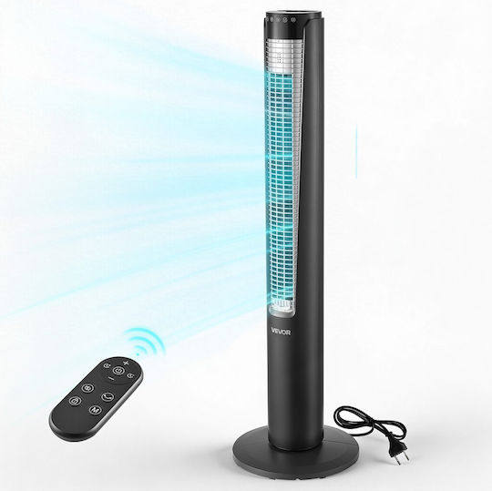 Vevor Ανεμιστήρας Πύργος 60W με Τηλεχειριστήριο Μαύρος