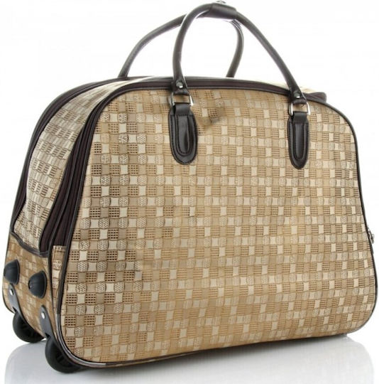 Sak Voyage Beige with Wheels from Artificial Leather L53xW30xH36cm