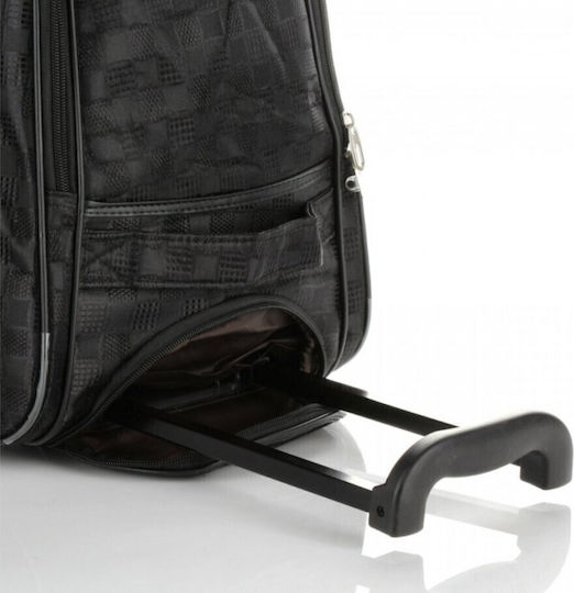 Sack Reise Schwarz mit Rädern aus Künstliches Leder M53xP30xH36cm RZ5588-15-Schwarz