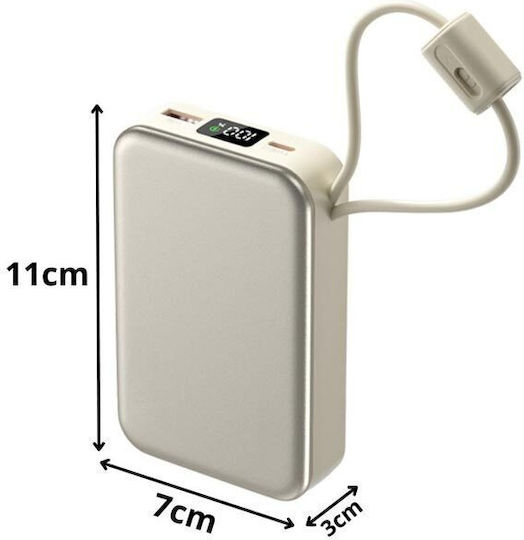 AT0639 Power Bank 20000mAh 22.5W Quick Charge 3.0 Beige